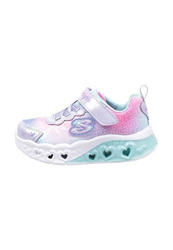 Skechers Mädchen Flutter Heart Lights Simply Love Sneaker, Lavendel Multi, 25 EU von Skechers