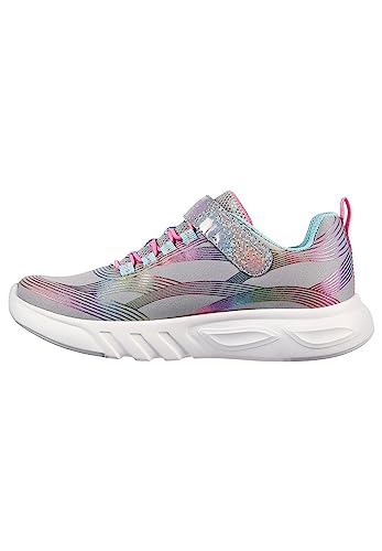 Skechers Glow-Brites Sneaker, Gray Mesh/Multi Foil Print/Trim, 28 EU von Skechers