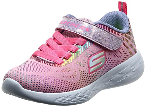 Skechers Mädchen Go Run 600 Shimmer Speeder Sneaker, Light Pink Mesh Multi Foil Trim, 30 EU von Skechers