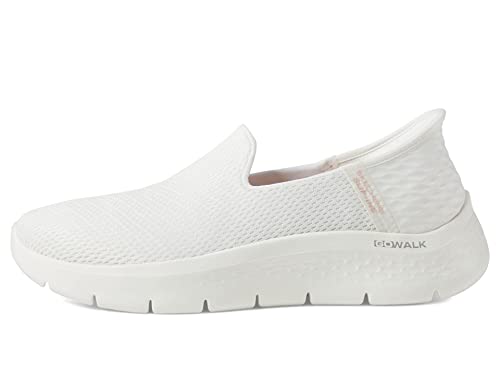 Skechers Mädchen Go Walk Flex Hausschuh, Cremefarbener Textilbesatz, 35.5 EU von Skechers