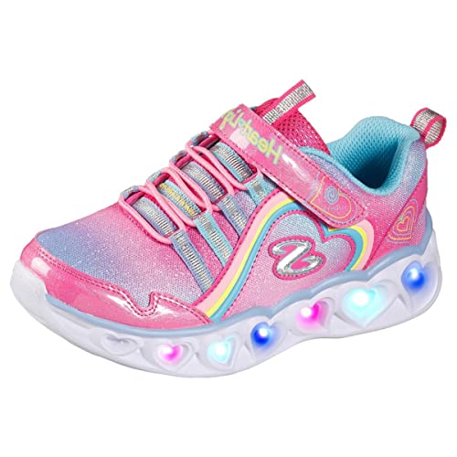 Skechers Mädchen Heart Lights Rainbow Lux sports shoes sneakers, Pink Multi Sparkle Mesh Multi, 34 EU von Skechers
