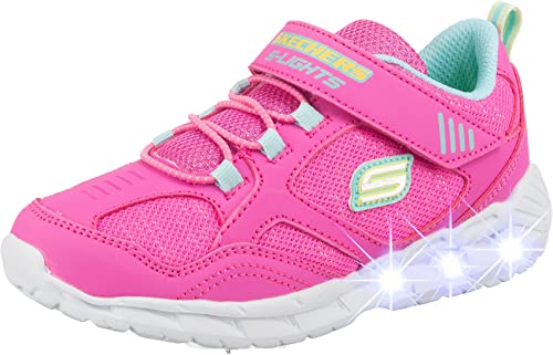 Skechers Mädchen Magna-lights Sneaker, Pink Pink Multi Textile Hot Pink Trim Pkmt, 22 EU von Skechers