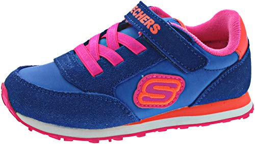 Skechers Mädchen Retro-Sneaks Sneaker, Blau Blau Wildleder Orange Trim Blor von Skechers