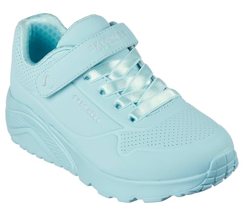 Skechers Mädchen UNO Lite Sneaker, Türkisfarbener Synthetikbesatz, 27 EU von Skechers