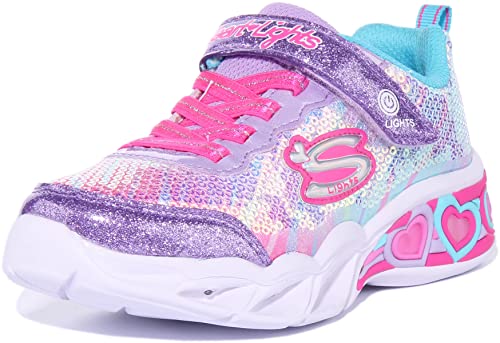 Skechers Mädchen Sweetheart Lights Lets Shine Sneaker, Violett, 32 EU von Skechers