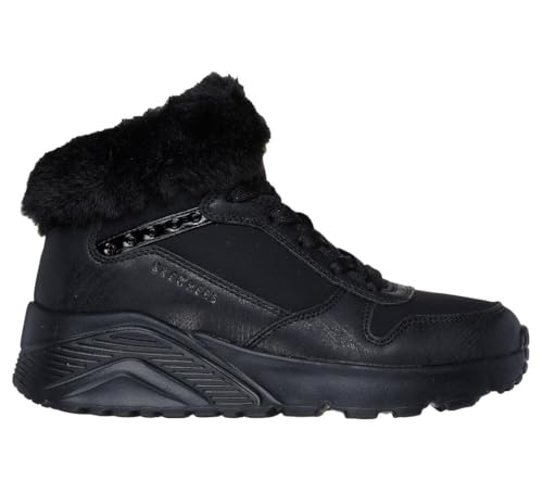 Skechers Mädchen UNO Lite Comfurt Collar Stiefelette, Schwarz Skechers Mädchen UNO Lite Comfurt Collar Stiefelette, Schwarz von Skechers