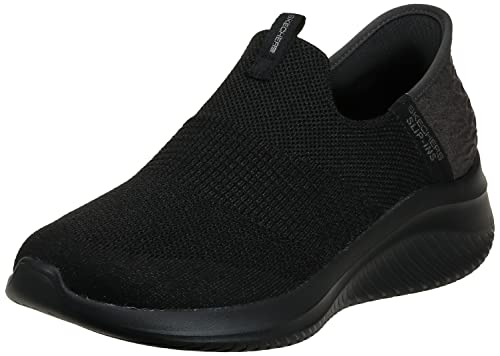 Skechers Mädchen Ultra Flex 3.0 Hausschuh, Schwarzer Strick Jersey Besatz, 35.5 EU von Skechers