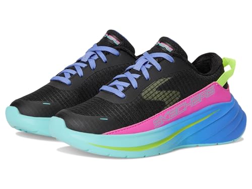 Skechers Mädchen Wave 92-Imara Breeze Sneaker, Schwarz/Multi, 11 Little Kid von Skechers