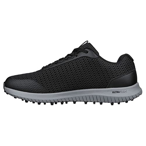 Skechers Max 2 Arch Fit Herren Golfschuh-Sneaker, wasserdicht, spikeless, schwarz / grau, 46 EU Weit von Skechers