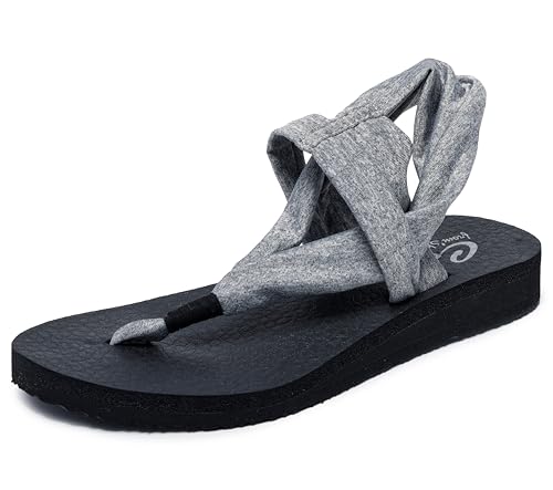 Skechers Meditation Studio Kicks, Damen Sandalen, Grau (GRY), 35 EU von Skechers