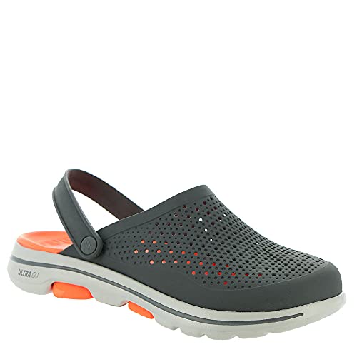 Skechers Herren Gowalk 5-Astonished Holzschuh, Charcoal/Orange, 45 EU von Skechers