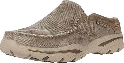 Skechers Men's Creston-Slip On Canvas Loafer, Khaki, 12 X-Wide US von Skechers