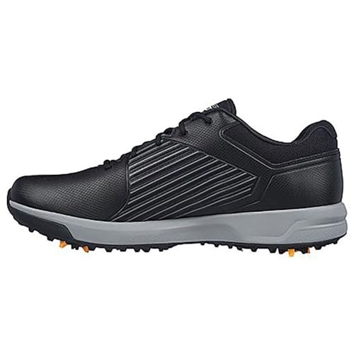 Skechers Men's Elite 5 Arch Fit Waterproof Golf Shoe Sneaker, Black/Gray Spiked, 11.5 von Skechers