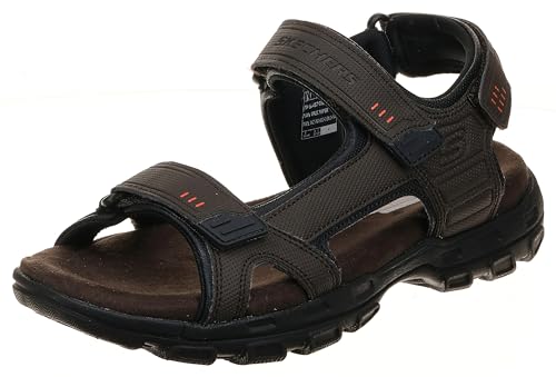 Skechers Men's GARVER-Louden Fisherman Sandal, Brown, 14 Wide US von Skechers