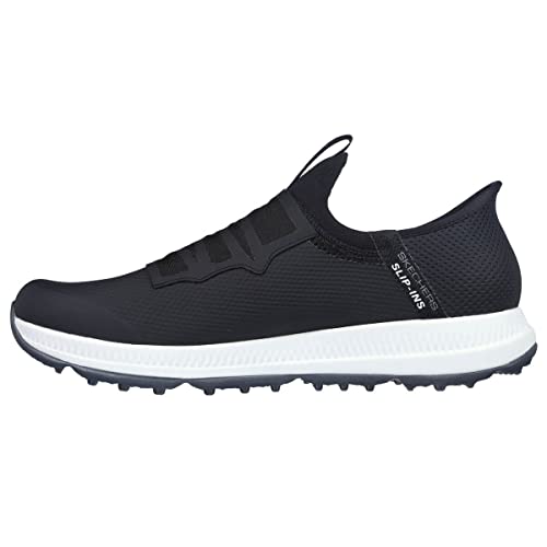 Skechers Go Elite 5 Herren-Golfschuh-Sneaker zum Reinschlüpfen, Twist-Fit-Passform, wasserdicht, schwarz/weiß, 41.5 EU von Skechers