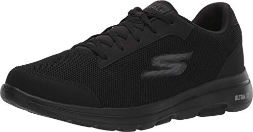 Skechers Herren Gowalk 5 Sportliche Workout-/Walking-Schuhe mit luftgekühltem Schaumstoff Sneaker, Schwarz 2, 47.5 EU X-Weit von Skechers