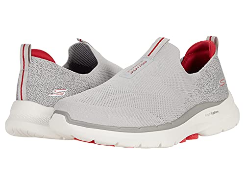 Skechers Men's Gowalk 6-Stretch Fit Slip-On Athletic Performance Walking Shoe, Grey/Red, 10 X-Wide von Skechers