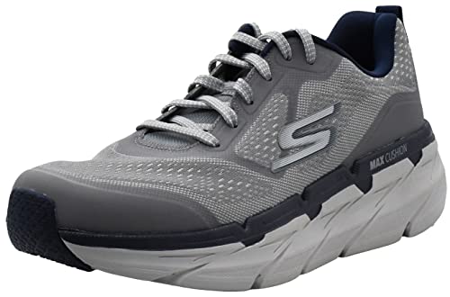 Skechers Men's Max Cushioning Premier Vantage-Performance Walking & Running Shoe Sneaker, Grey/Navy, 9.5 M von Skechers