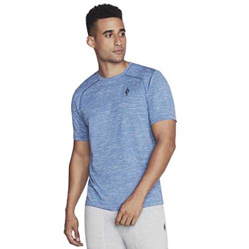 Skechers Men's On The Road T-Shirt, Blau, 2X-Groß von Skechers