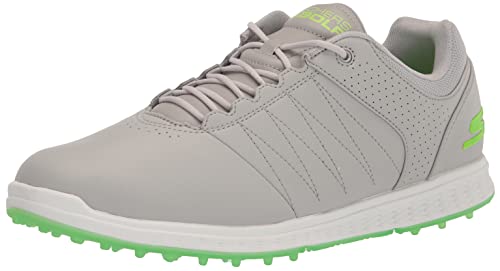 Skechers Men's Pivot Spikeless Golf Shoe, Gray/Lime, 11 Wide von Skechers