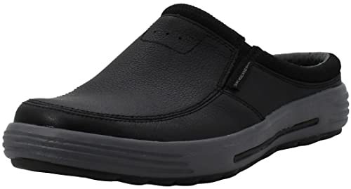 Skechers Men's Porter Vamen Slip-On Loafer, Black/Charcoal, 13 Medium US von Skechers