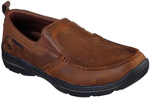 Skechers Men's Relaxed Fit: Harper Forde Loafer, Dark Brown, 9 XW US von Skechers