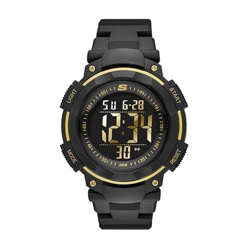 Skechers Men's SR1019 Digital Display Quartz Black Watch von Skechers