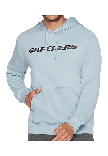 Skechers Men's Skech-Sweats Motion Hooded Sweatshirt, Blau, 2X-Groß von Skechers