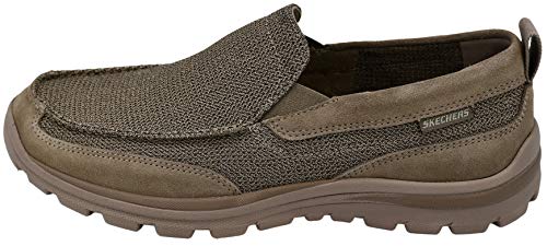 Skechers Men's Superior Milford Slip-On Loafer, Khaki, 14 M US von Skechers