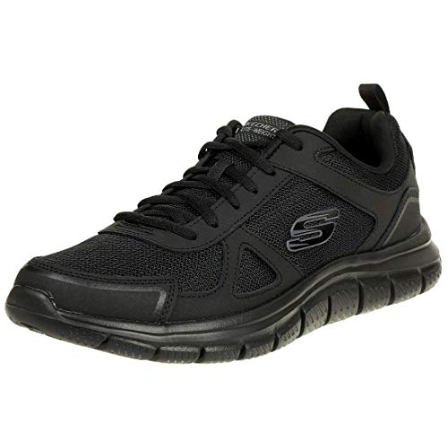 Skechers Sport Mens Track SCLORIC Sportschuhe/Laufschuhe Herren Wide FIT Schwarz, Schuhgröße:43 EU von Skechers