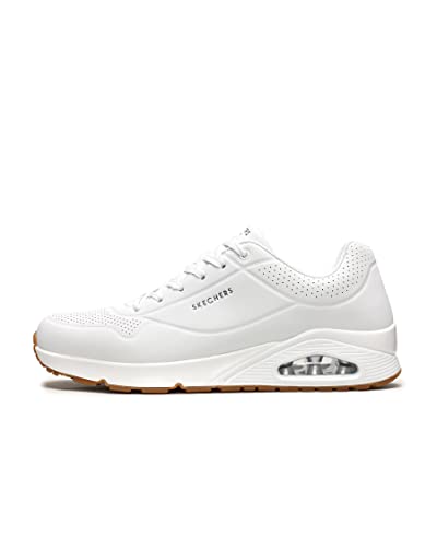 Skechers Herren Uno Stand On Air Sneaker, White Durabuck Trim, 44 EU von Skechers