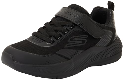 Skechers Microspec Advance Oasis Point Sneaker, Black Pu/Multi Mesh, 31 EU von Skechers
