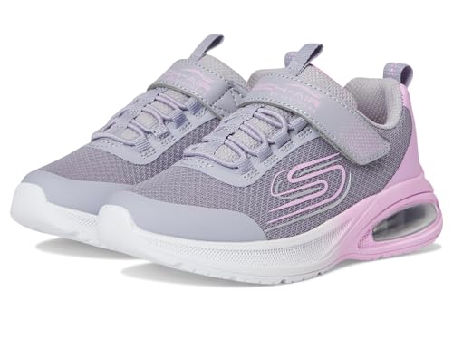 Skechers Microspec Max Advance-Fly 3.0 Sneaker für Mädchen, Grau/Lavendel, 11 Little Kid von Skechers