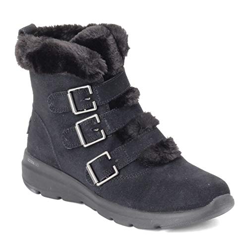 Skechers Damen Glacial Ultra-Buckle UP Winter Boots, Black, 37.5 EU von Skechers
