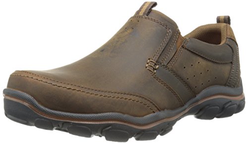 Skechers Montz Devent Herren-Loafer zum Hineinschlüpfen, Dunkelbraun, 42.5 EU von Skechers