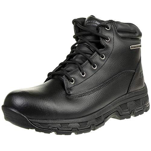 Skechers Morson SINATRO Stiefel Outdoor Schuhe Waterproof Leder Relaxed FIT BLK, Schuhgröße:45 EU von Skechers