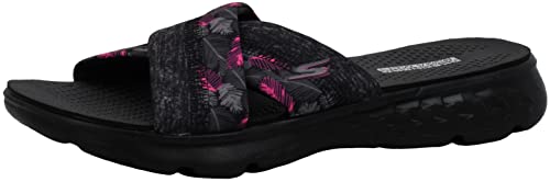 Skechers On The Go 400 Tropical Womens Slide Sandals, Black/Hot Pink, 10 M US von Skechers