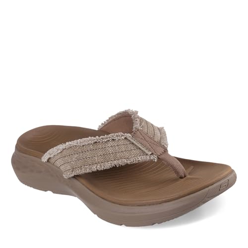 Skechers Men's Parson Sd-Gino Thong Sandal with Frayed Edges, Khk, 41 EU Skechers Men's Parson Sd-Gino Thong Sandal with Frayed Edges, Khk, 41 EU von Skechers