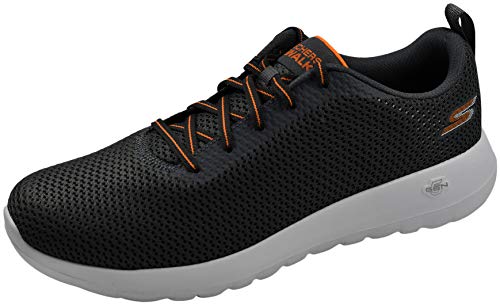 Skechers Herren Go Walk Max – 54601 Sneaker, Charcoal/Orange, 47.5 EU von Skechers