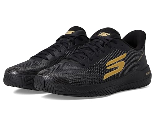 Skechers Pickleball Viper Court Pro 2.0 Herren-Sneaker, Schwarz/Gold, 41 EU Skechers Pickleball Viper Court Pro 2.0 Herren-Sneaker, Schwarz/Gold, 41 EU von Skechers