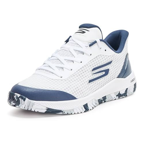 Skechers Pickleball Viper Court Pro Sneaker für Herren, weiß/marineblau, 40 EU von Skechers