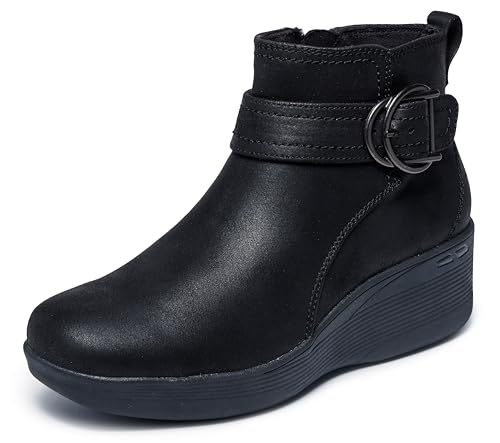 Skechers Pier-lite-Forever Chic Stiefelette für Damen, Schwarz/Schwarz, 40 EU von Skechers