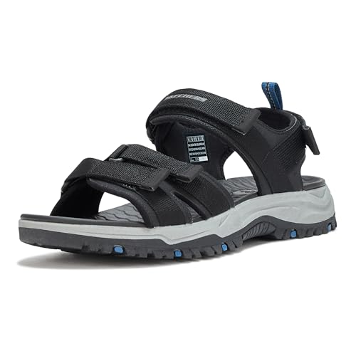 Skechers Prewitt Herren-Sandalen mit vier Riemen, offene Zehenpartie, Schwarz, 45 EU Skechers Prewitt Herren-Sandalen mit vier Riemen, offene Zehenpartie, Schwarz, 45 EU von Skechers