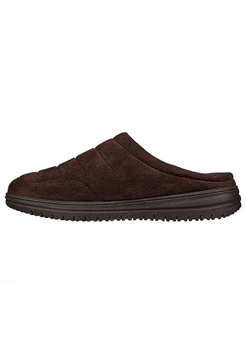 Skechers Relaxed Fit Herren Murette - GARVANZA Hausschuhe Pantoffeln 204636 Braun, Schuhgröße:46 EU von Skechers