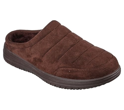 Skechers Relaxed Fit Herren Murette - GARVANZA Hausschuhe Pantoffeln 204636 Braun, Schuhgröße:46 EU von Skechers