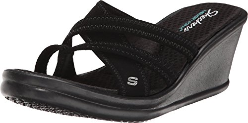 Skechers Rumblers-Young At Heart, Sandalen mit Plattform für Damen, Schwarz, 37.5 EU von Skechers