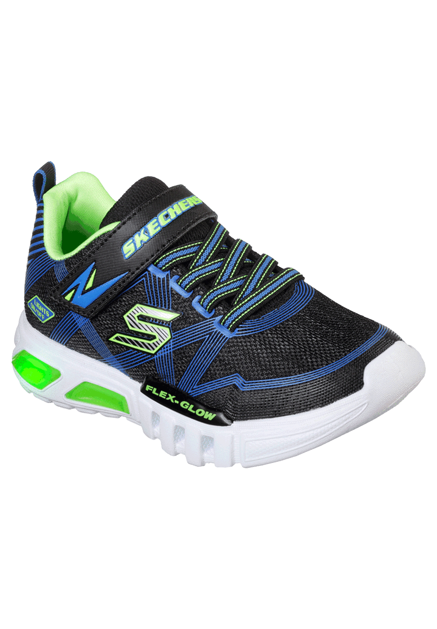 Skechers S Lights Flex Glow Kinder Sneaker Schuhe Jungen LED 90542L BBLM von Skechers