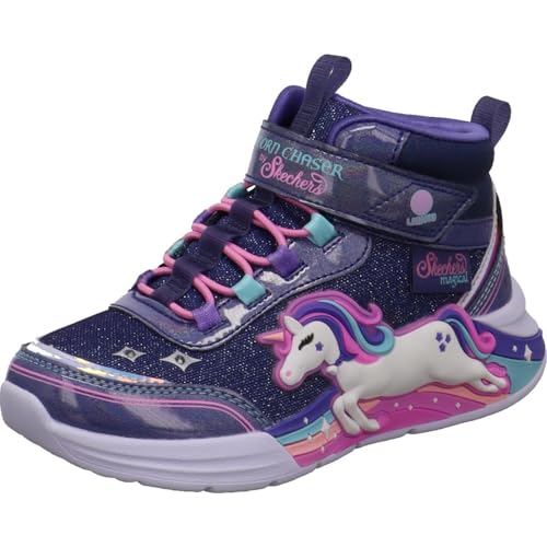 Skechers S Lights Unicorn Chaser Jumping Magic für Mädchen mit Einhorn und Blinkfunktion. blau Gr. 30 von Skechers