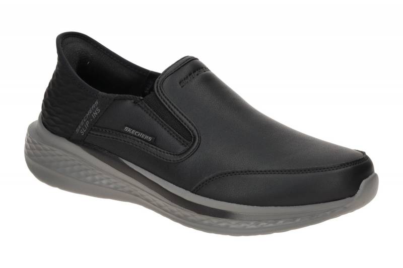 Skechers SLADE 205237 BLK schwarz - Slipper f?r Herren von Skechers