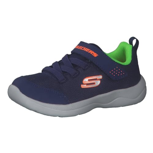 Skechers Jungen Skech-Stepz 2.0 Mini Wanderer Sneaker, Navy Textile Synthetic Lime Orange Trim, 26 EU von Skechers